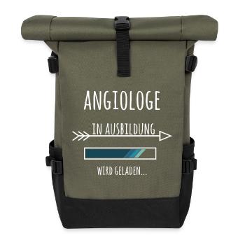 Angiologe Ausbildung Medizinstudium Arzt Medizin  - Rolltop Rucksack - Olive/Schwarz - Vorne