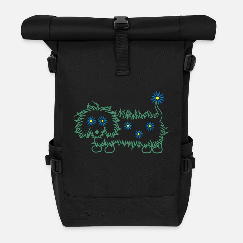 grasdackel 3col - Rolltop Rucksack - Schwarz