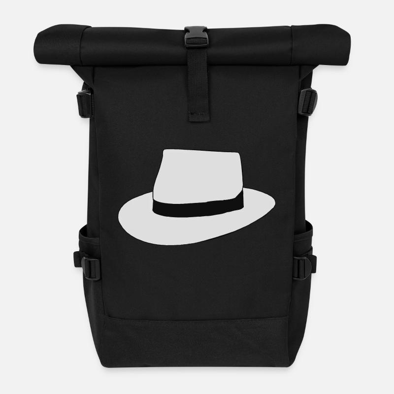 white hat - Rolltop Rucksack - Schwarz