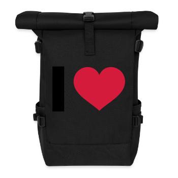 I LOVE - Sac à dos roll top - noir - Devant