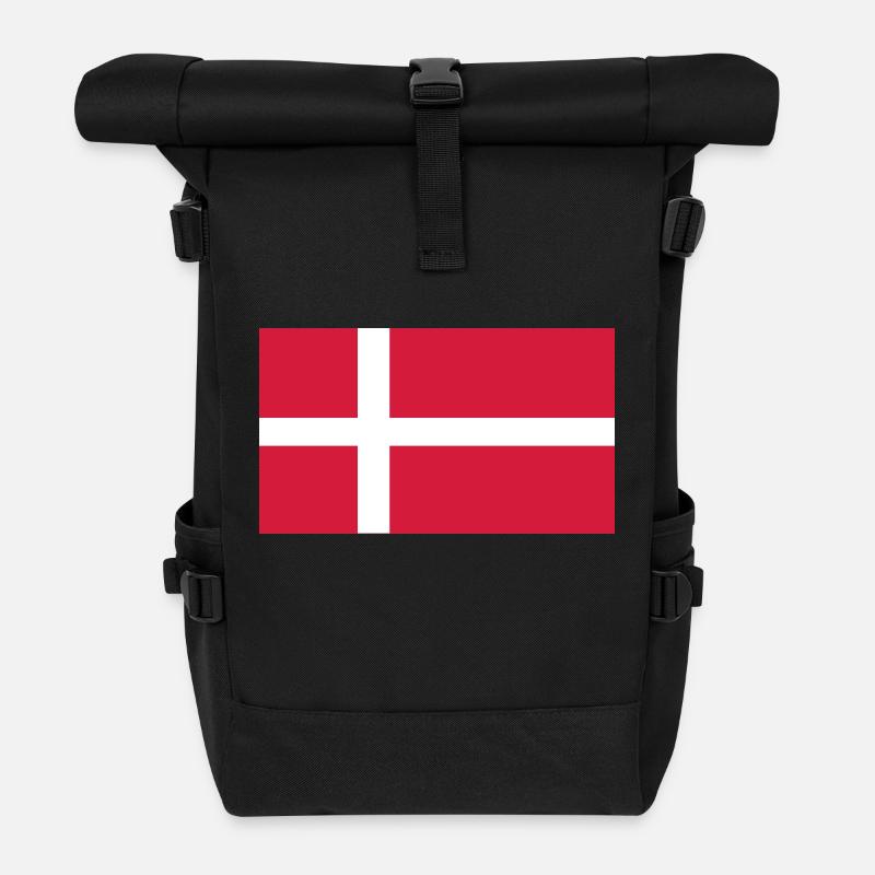 denmark flag - Sac à dos roll top - noir
