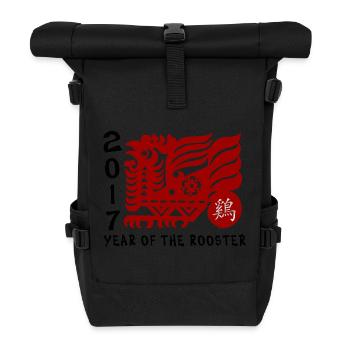 2017 année du coq Papercut - Sac à dos roll top - noir - Devant