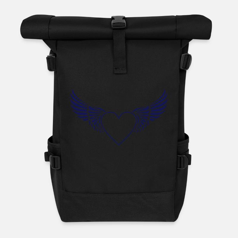 HEARTS 03 - Rolltop Rucksack - Schwarz