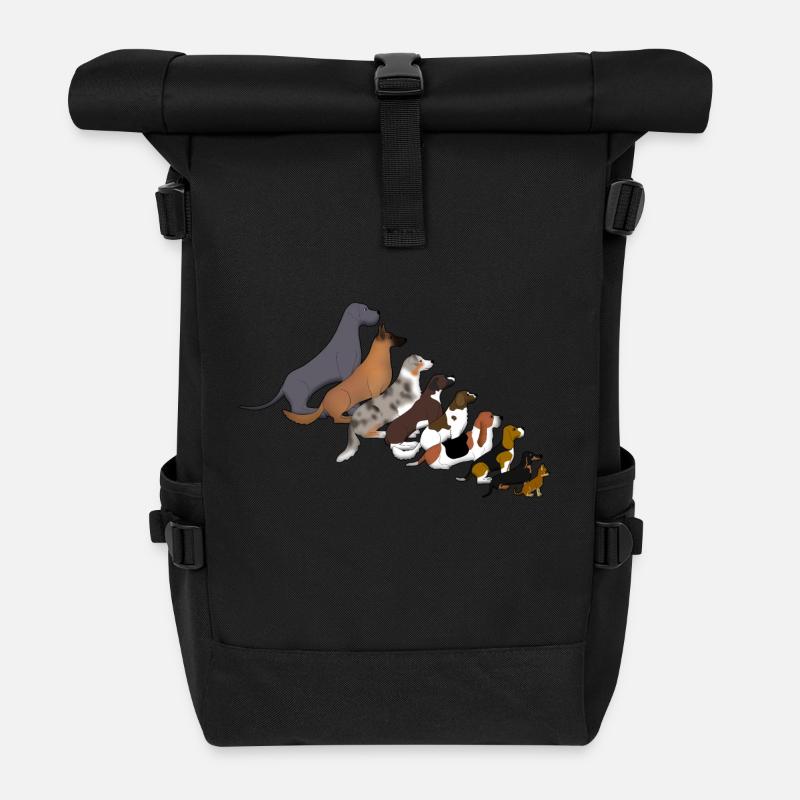 Hundereihe 1 - Sac à dos roll top - noir