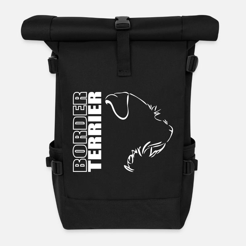 BORDER TERRIER PROFIL WILSIGNS - Rolltop Rucksack - Schwarz