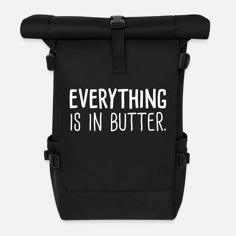 everything is in butter - Rolltop Rucksack - Schwarz