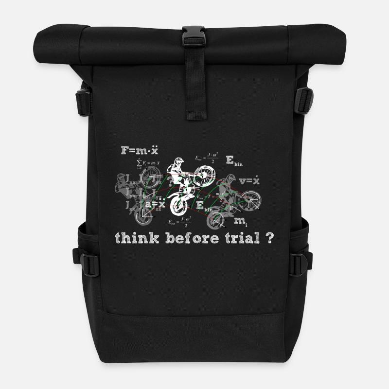 Think before Trial? - Rolltop Rucksack - Schwarz
