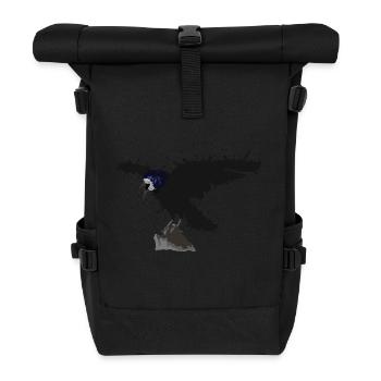 Raven - color blob - Roll Top Backpack - black - Front
