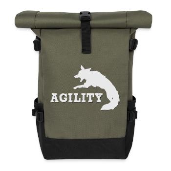 Beweglichkeit Grenze Weiß - Rolltop Rucksack - Olive/Schwarz - Vorne
