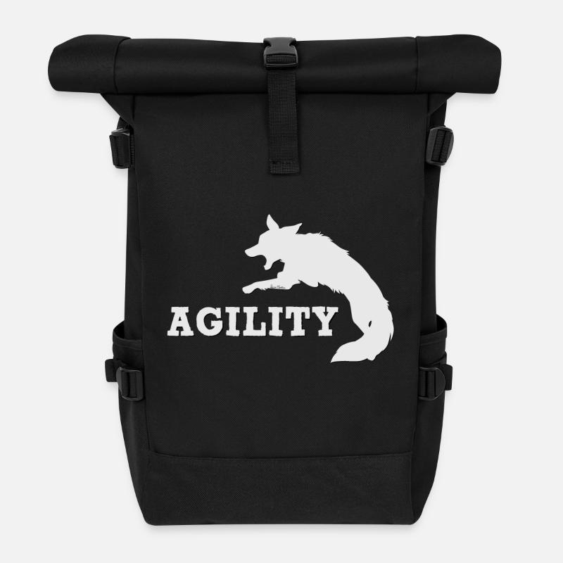 Agility Border Blanc - Sac à dos roll top - noir
