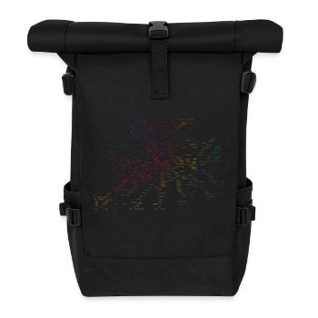 Berlin Karte U-Bahn Stationen - Rolltop Rucksack - Schwarz - Vorne