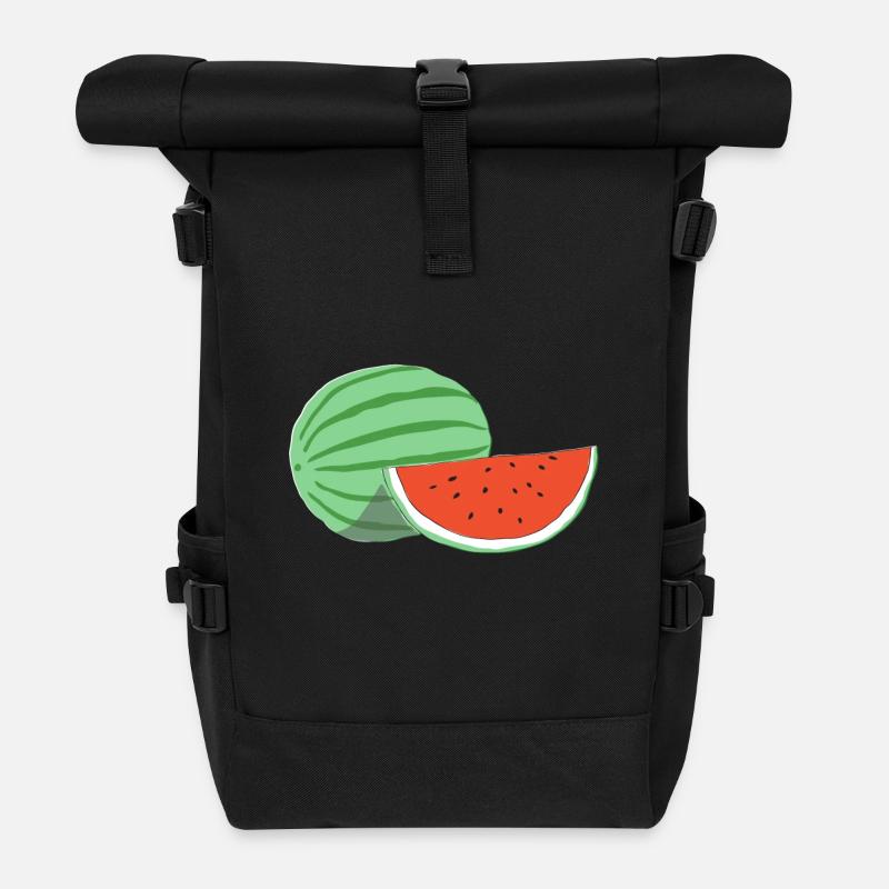 WASSERMELONE - Rolltop Rucksack - Schwarz