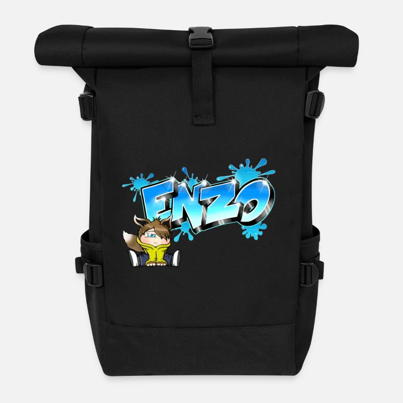 Enzo Graffiti Name - Sac à dos roll top - noir