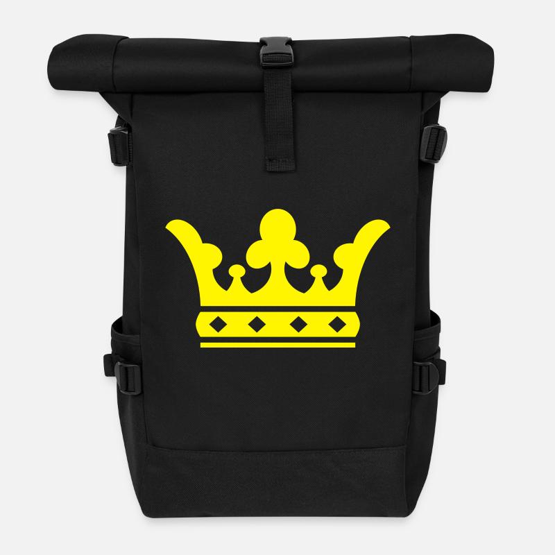 couronne d'or - Sac à dos roll top - noir