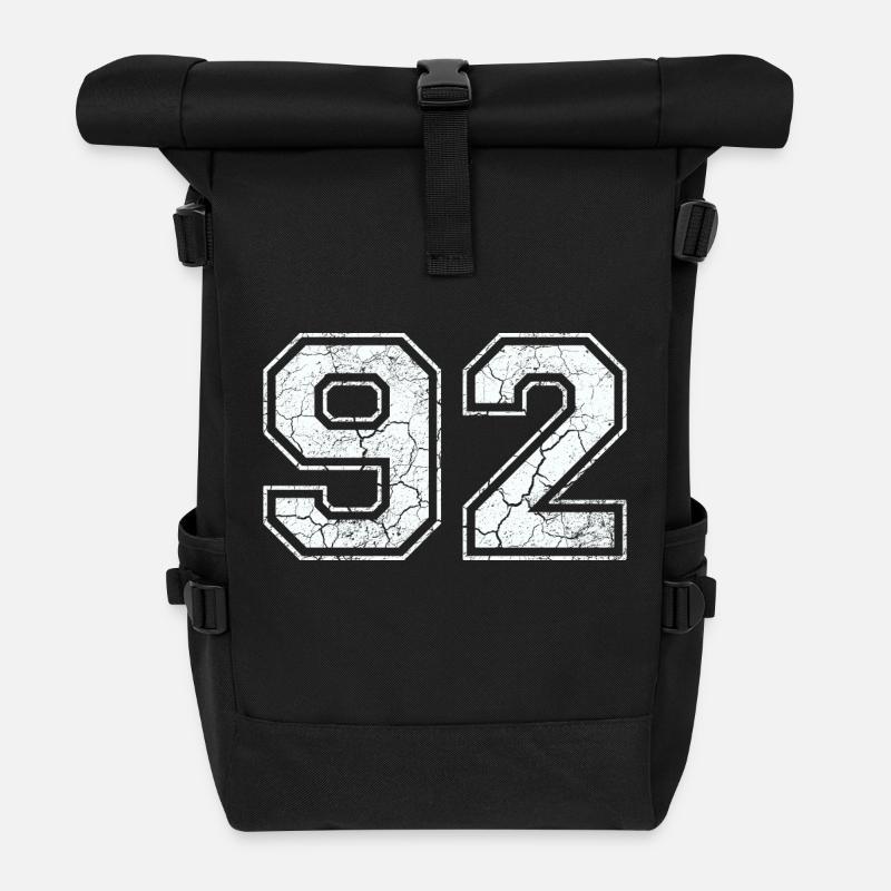 92 dans blanc in Used Look - Sac à dos roll top - noir