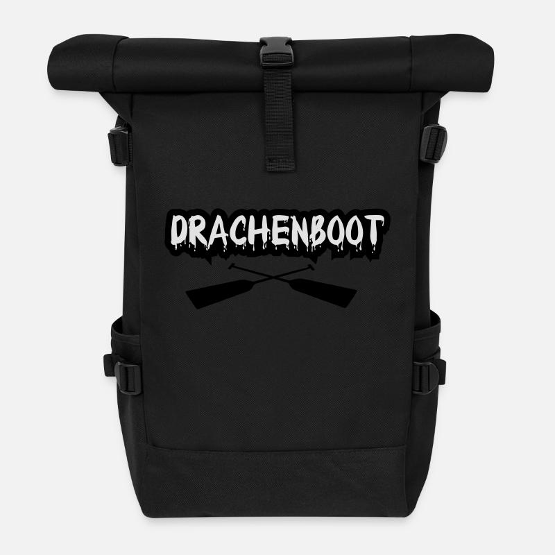 drachenboot_2 - Rolltop Rucksack - Schwarz
