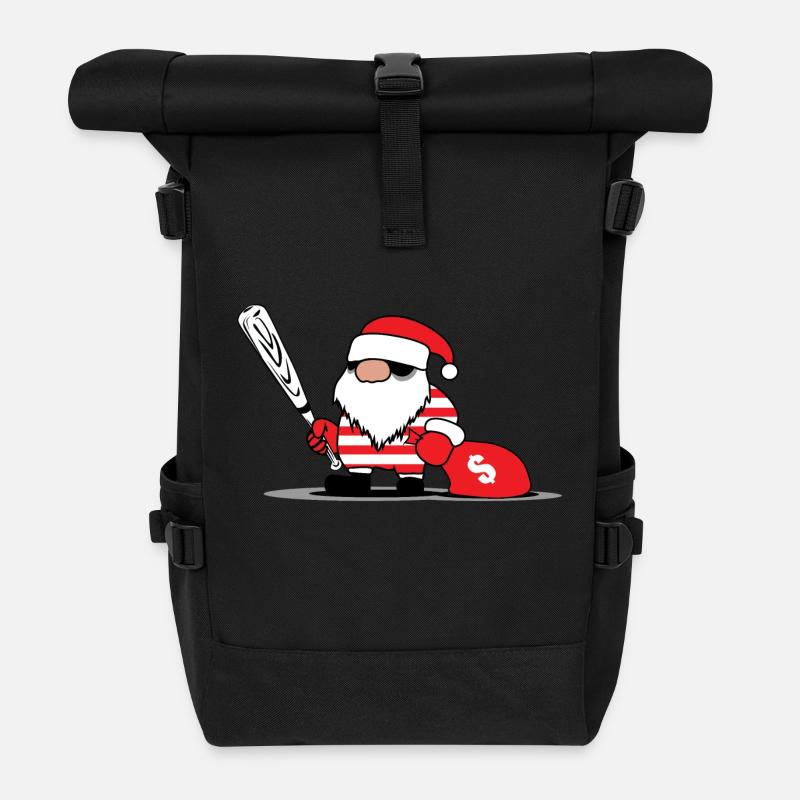 père noël - Sac à dos roll top - noir