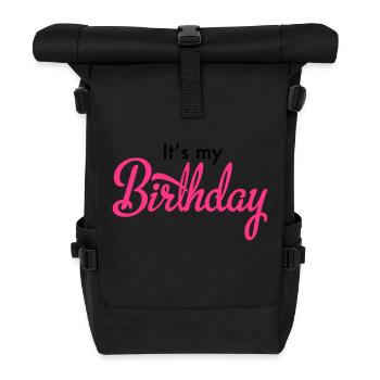Geburtstag - Rolltop Rucksack - Schwarz - Vorne