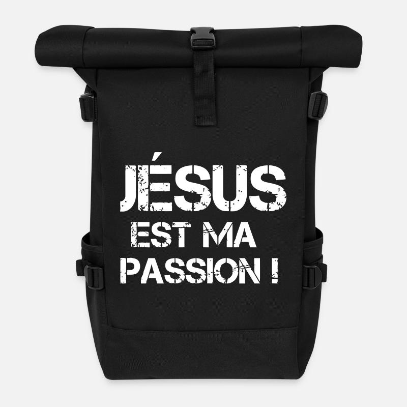 jesus est ma passion - Sac à dos roll top - noir