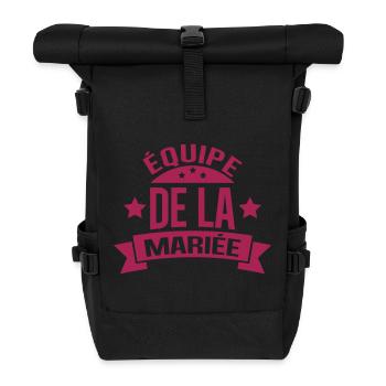 équipe de la mariée - Sac à dos roll top - noir - Devant