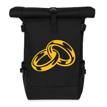 rings - Roll Top Backpack - black - Front