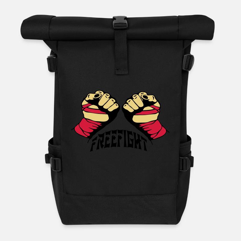 Freefight Fists - Rolltop Rucksack - Schwarz