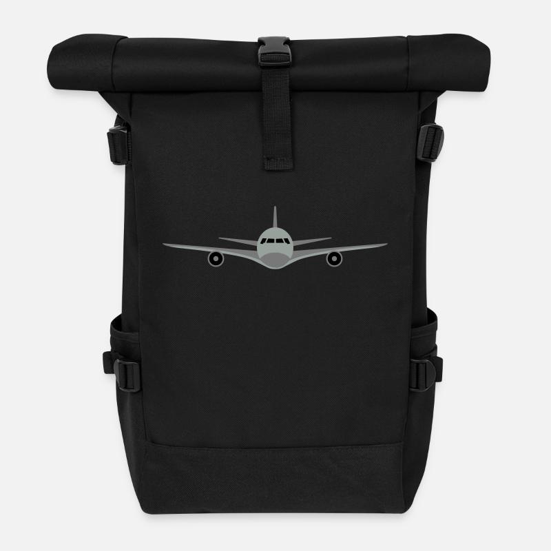 Avion - Sac à dos roll top - noir
