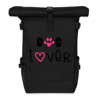 Dog Lover - Rolltop Rucksack - Schwarz - Vorne