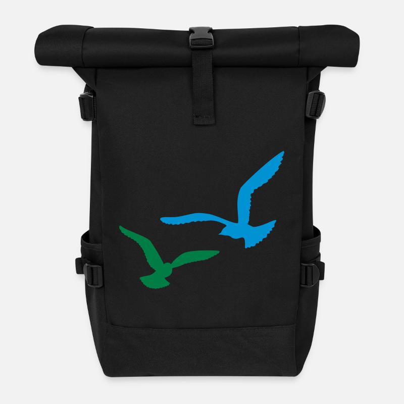 gull - Roll Top Backpack - black