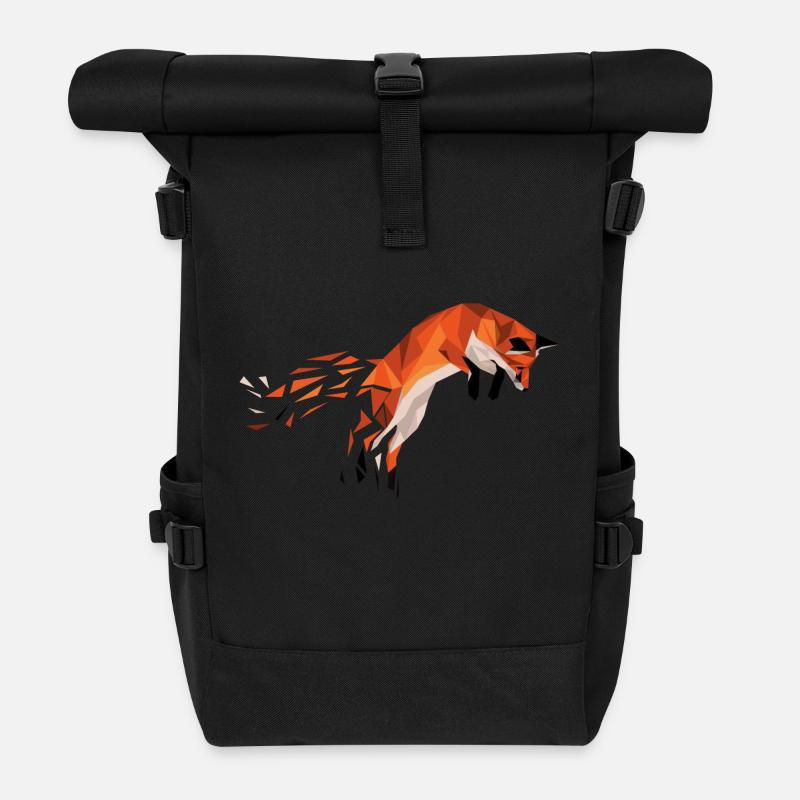 Fuchs - Rolltop Rucksack - Schwarz