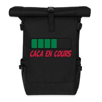 Caca en cours - Sac à dos roll top - noir - Devant
