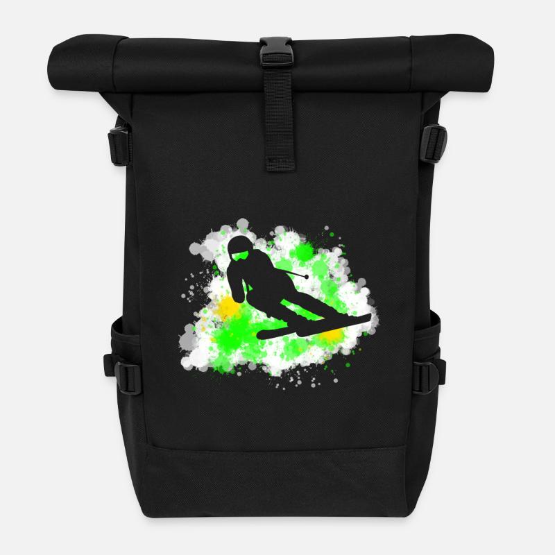 Ski - Rolltop Rucksack - Schwarz