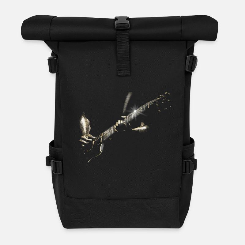 gitarre - Rolltop Rucksack - Schwarz