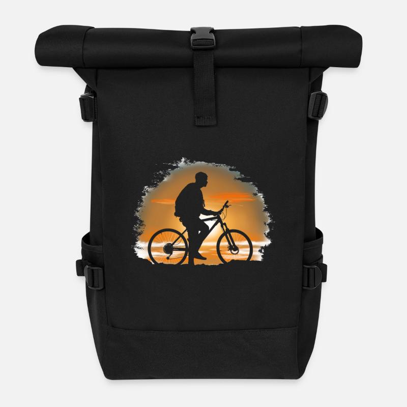 Fahrrad - Rolltop Rucksack - Schwarz