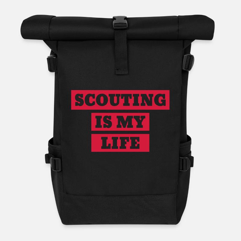 Scout / Scouting / Pfadfinder / Pfadfinderin - Rolltop Rucksack - Schwarz