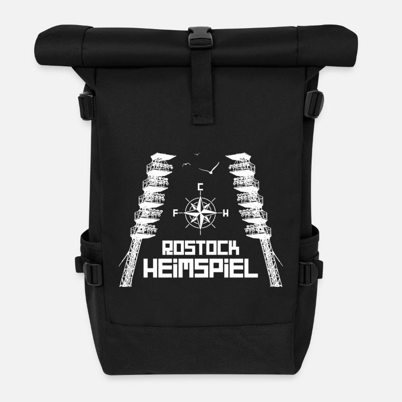 Rostock Heimspiel - Rolltop Rucksack - Schwarz