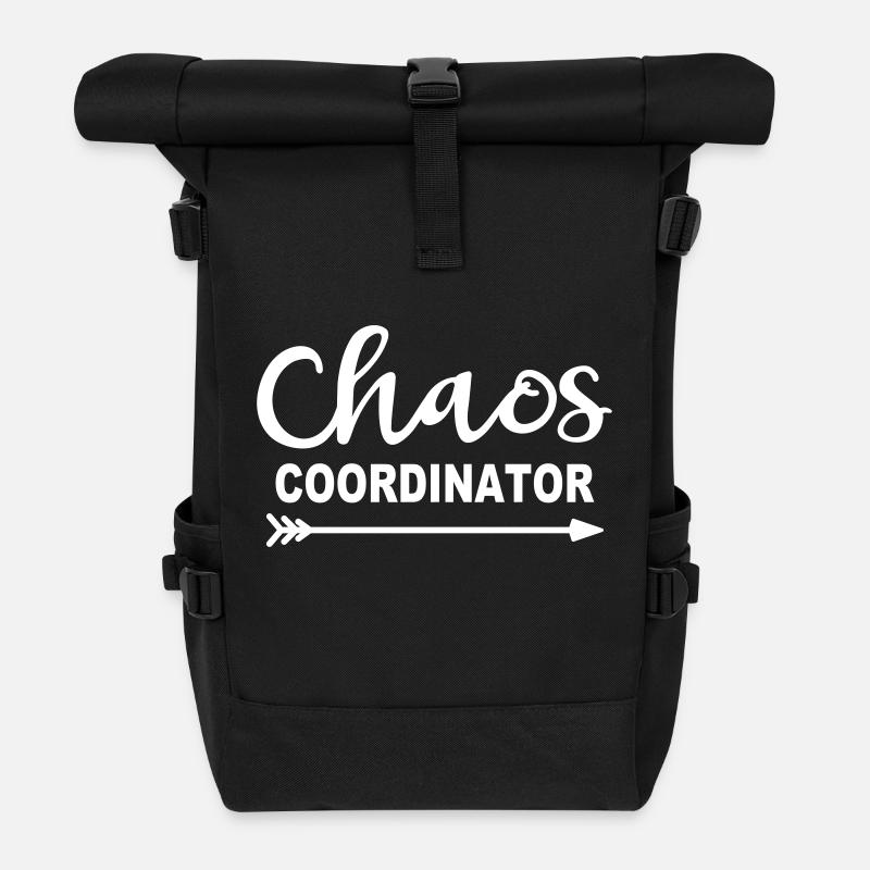Chaos Coordinator Genie beherrscht chaos Mama Papa - Rolltop Rucksack - Schwarz