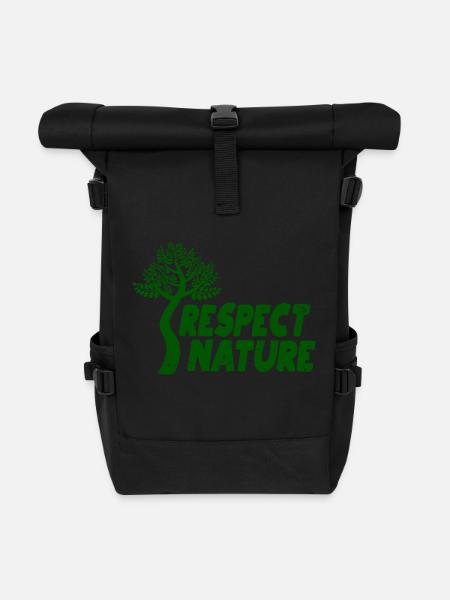 Respectez la nature - Sac à dos roll top - noir