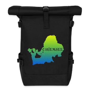 Silhouette du lac bavarois - Sac à dos roll top - noir - Devant