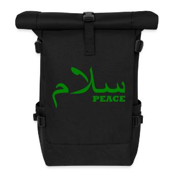 peace - Roll Top Backpack - black - Front