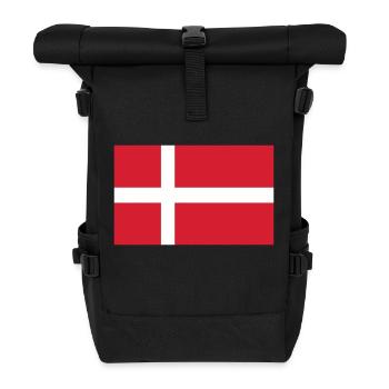 Drapeau du Danemark - Sac à dos roll top - noir - Devant