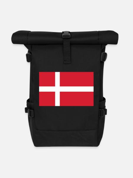 Drapeau du Danemark - Sac à dos roll top - noir