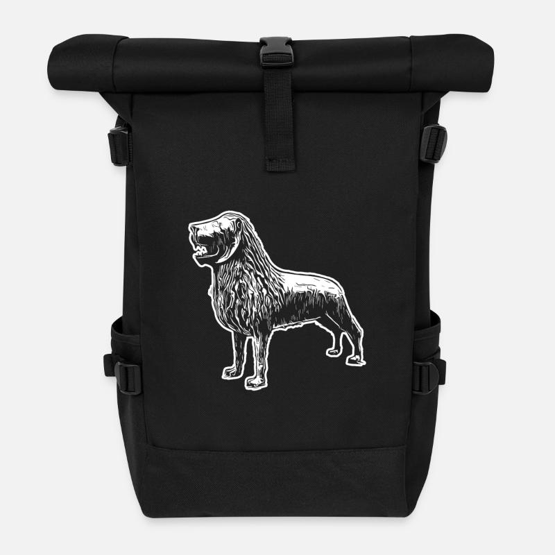 Braunschweiger Löwe - Rolltop Rucksack - Schwarz