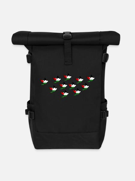 Palestine - Sac à dos roll top - noir