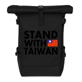 Stand with taiwan - Roll Top Backpack - black - Front