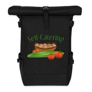 Selbstversorger Gärtner Bauer Garten - Rolltop Rucksack - Schwarz - Vorne