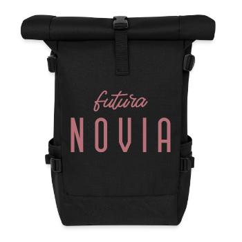 Futura Novia Engagement Bridal Shower Wedding - Roll Top Backpack - black - Front