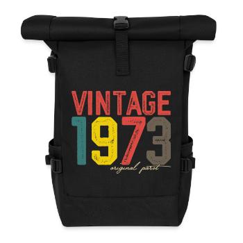 Vintage 1973 Original Part - Roll Top Backpack - black - Front