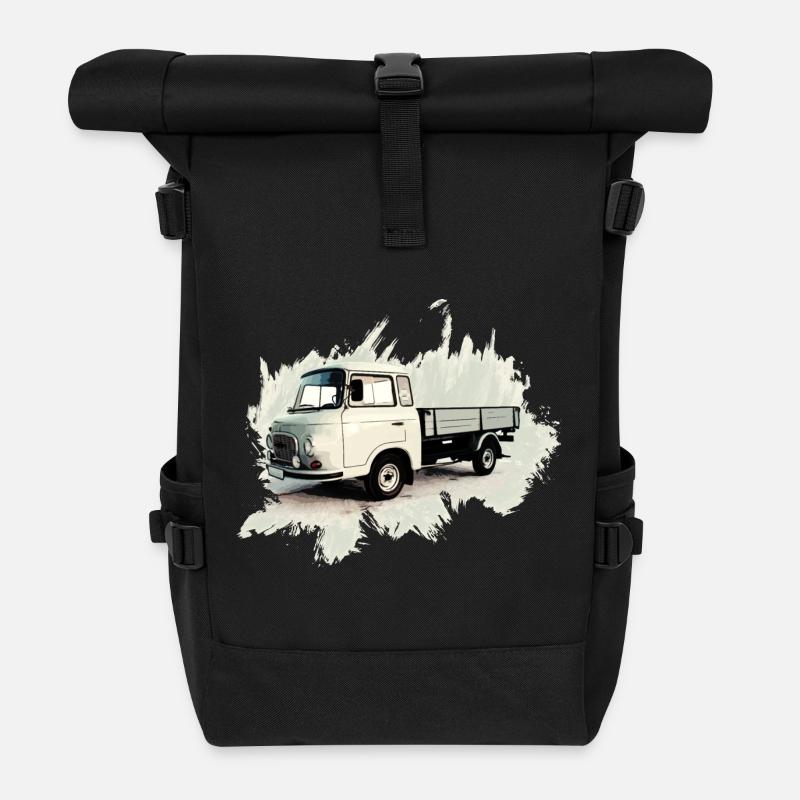 BARKAS B1000 Pritschenwagen - Rolltop Rucksack - Schwarz