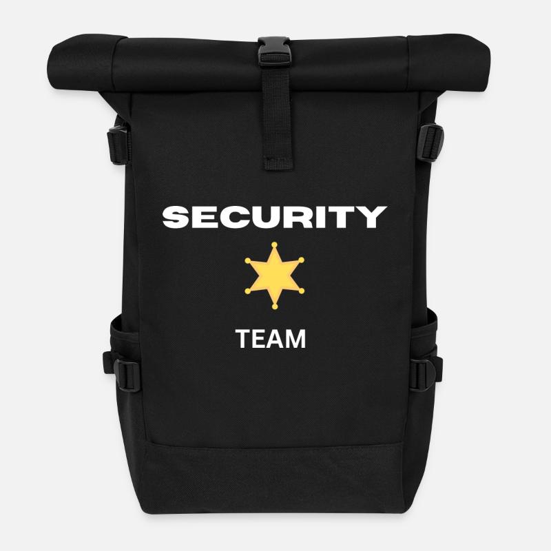 security 2 - Rolltop Rucksack - Schwarz